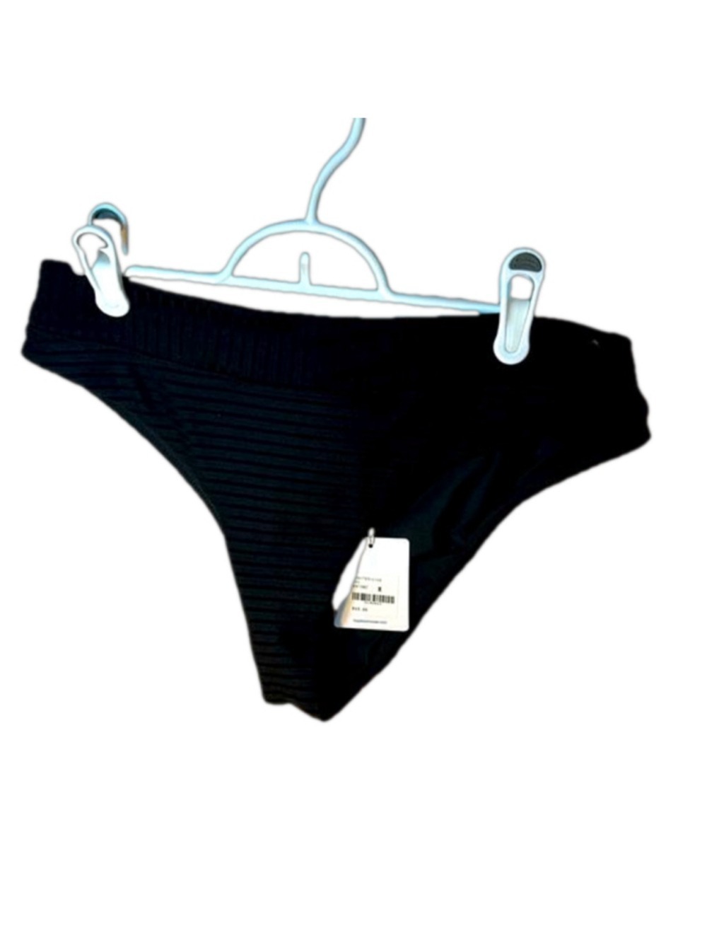Tropik Black Striped Bikini Bottom Medium NWT